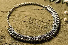 धरा ✽ Antique Finish White Metal ✽ Necklace { 45 }